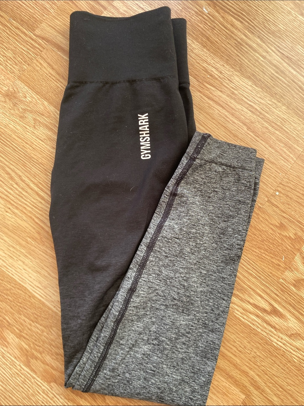 Gymshark Two-Tone Black and Gray Leggings